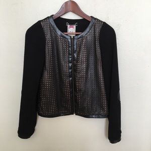 Perforated leather jacket